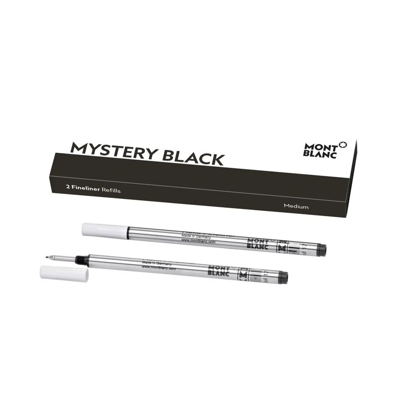 Montblanc - 2 x Fineliner Refills (M) Mystery Black image number 0